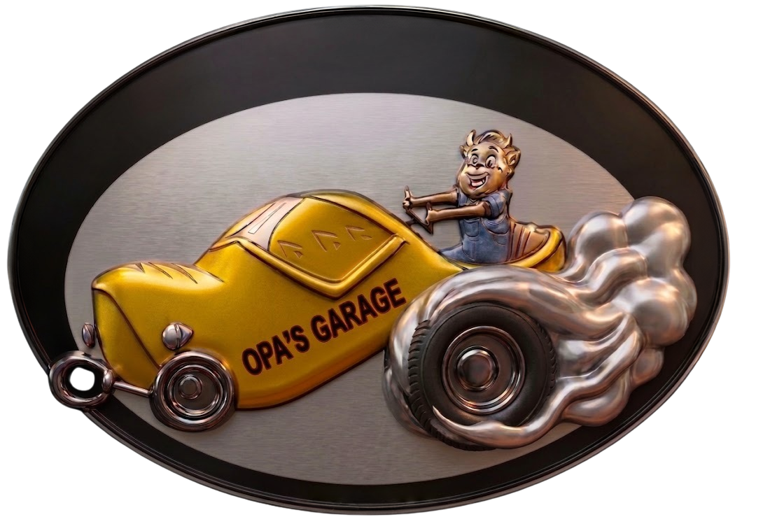 Opa's Garage Burnout Emblem