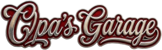 Opa's Garage Script Emblem